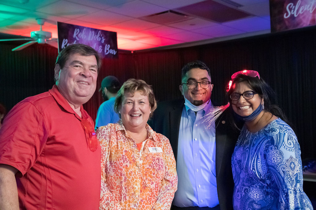 Larry Dietz and event chair Marlene Dietz, Charles and Preethy Edamala